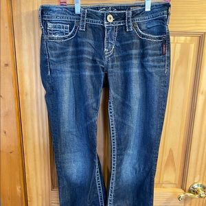 Silver Pioneer Flap Womens Bootcut Jeans Size 30x31